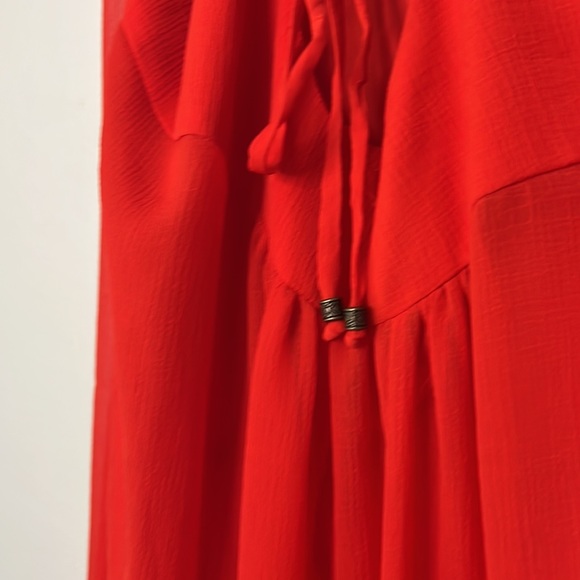 Clover and Sloane Orange bohemian tiered flowy Maxi Dress - Picture 6 of 7